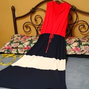 COTTON COLOR MAXI DRESS SIZE L